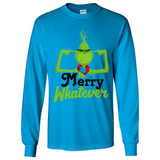 Grinch Merry Whatever Funny Christmas Sporty - Long Sleeve T-Shirt