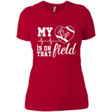 Houston Texans Football My Heart is on that Field - Ladies' Boyfriend T-Shirt