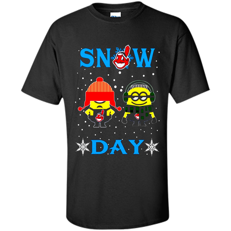 Snow Day Shirt For Cleveland Indians Vs Minion Fans pingpong