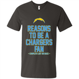 Reasons to be a Los Angeles Chargers Fan Complete List on Back - Men's V-Neck