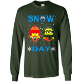 Snow Day Shirt For Edmonton Oilers Vs Minion Fans pingpong