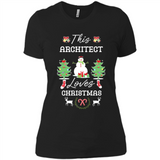 This Architect Loves Christmas Tree Shirt with Snowman