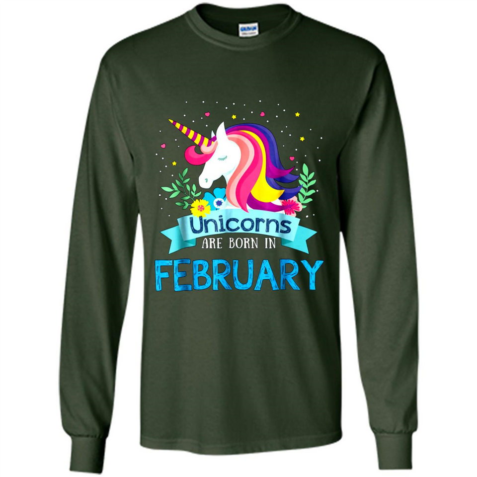 Unicorns are born in February Birthday Rainbow Gift Custom Ultra Cotton