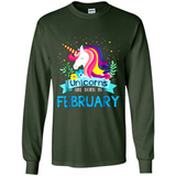 Unicorns are born in February Birthday Rainbow Gift Custom Ultra Cotton