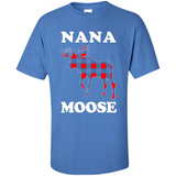 Nana Moose Funny Christmas Plaid Buffalo T-Shirt - Shirt