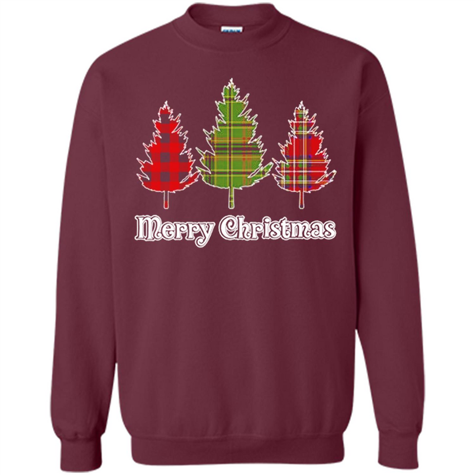 Plaid Christmas Tree Shirt Merry Christmas Plaid is Rad