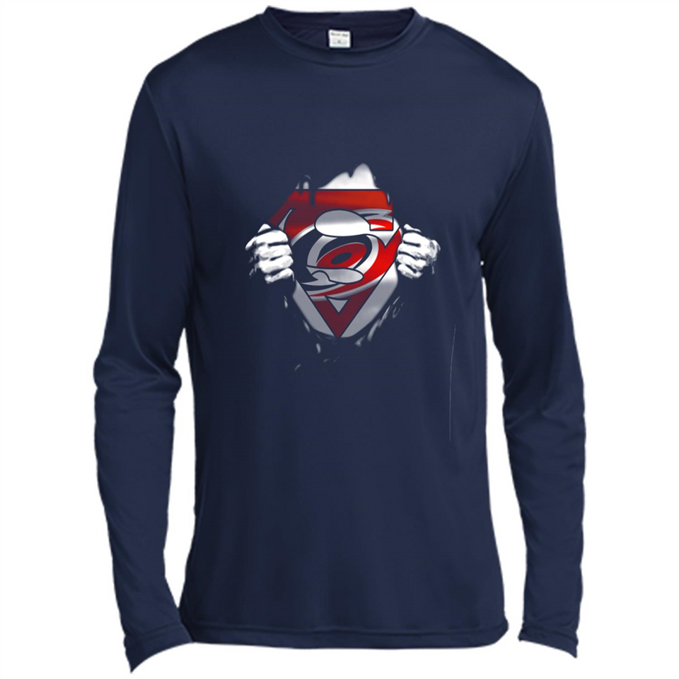 Carolina Hurricanes And Superman Fans - Canvas Long Sleeve T-Shirt
