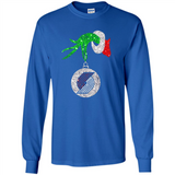 Amazing shirt Portland Trail Blazers Glitter Grinch Monogram Ornament Christmas - Long Sleeve T-Shirt