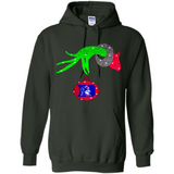 GRINCH HAND HOLDING DUKE BLUE DEVILS GLITTER CHRISTMAS PINGPONG
