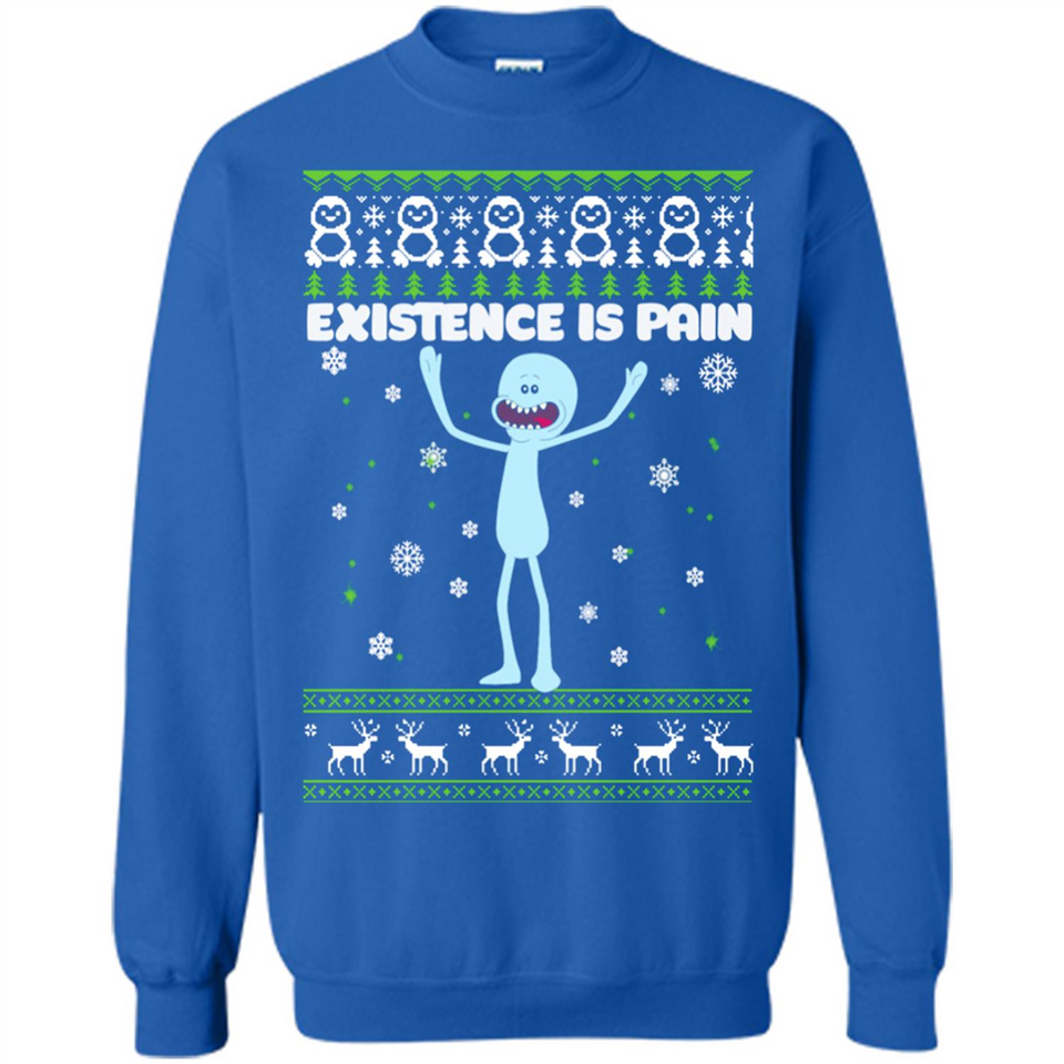 Mr Meeseeks Xistence Is Pain Ugly Christmas - Sweatshirt