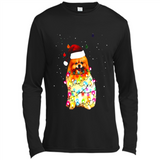 Pomeranian Santa Lights Christmas Dog Xmas Sweatshirt - Canvas Long Sleeve T-Shirt