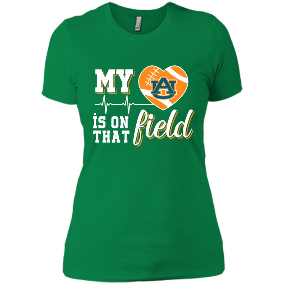 Auburn Tigers Football My Heart is on that Field - Ladies' Boyfriend T-Shirt