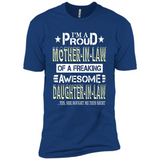 I'm A Proud Mother In Law Of A Freaking Awesome Daughter - Premium Short Sleeve T-Shirt