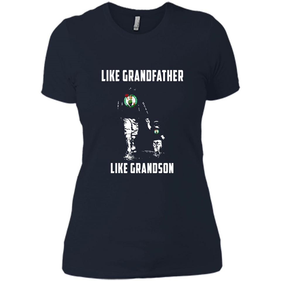 Boston Celtics Like GrandFather Like GrandSon - Ladies' Boyfriend T-Shirt