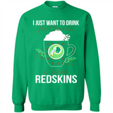 I Just Want To Drink Hot Chocolate & Watch Washington Redskins Ugly Christmas Sweater PINGPONG