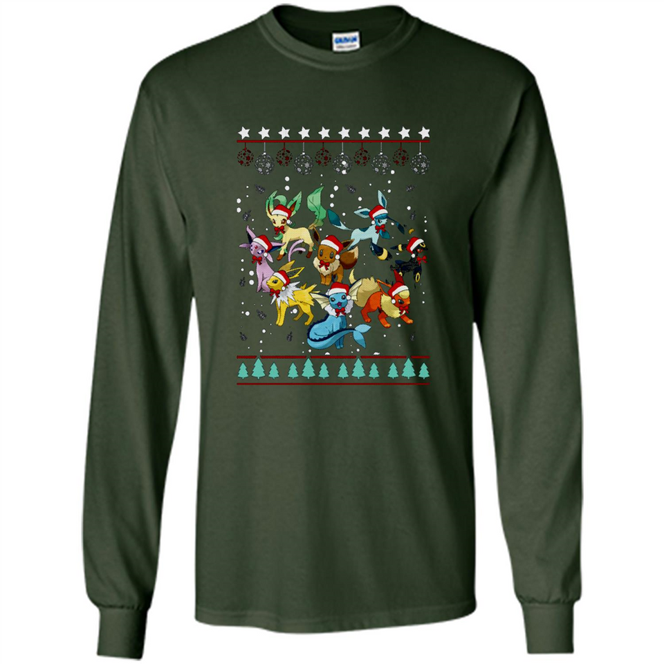 Pokemon Eeveelutions Ugly Christmas Sweater Perfect Christmas PINGPONG