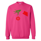 Funny Grinch Hand holding Firefighter ornament Christmas Sporty T-Shirt - Sweatshirt