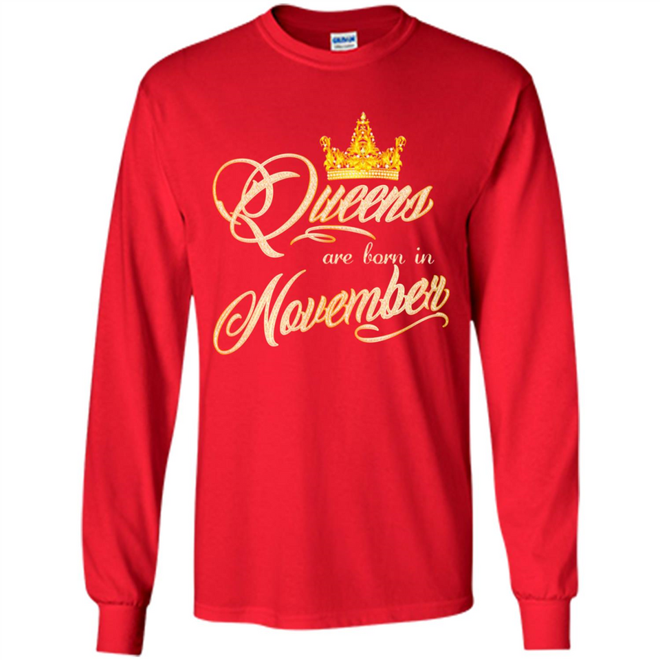 Queens Are Born In November Golden T-Shirt