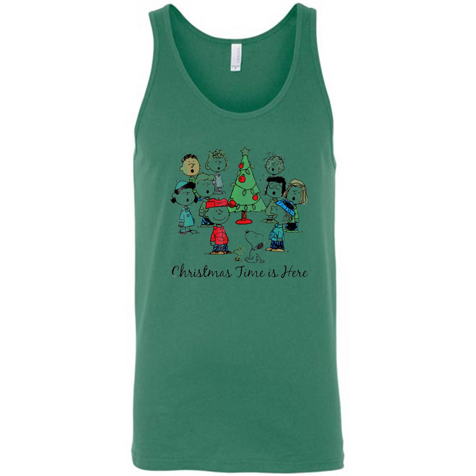 Snoopy Christmas Time Is Here Sporty T-Shirt - Canvas Unisex Tank
