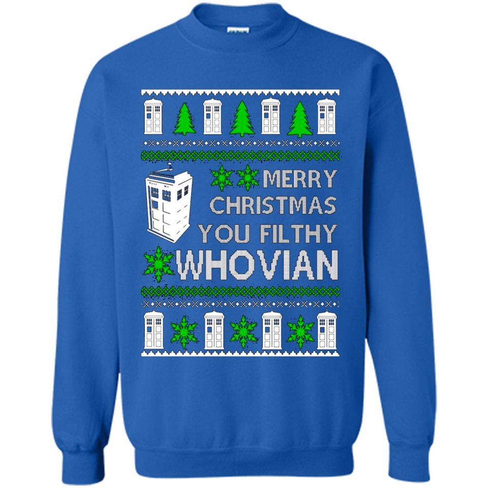 Merry Christmas You Filthy Whovian ugly sweater PINGPONG