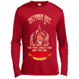 October Guy With Three Sides Quiet Fun Crazy - Canvas Long Sleeve T-Shirt