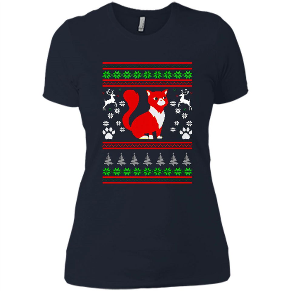 Christmas Ugly Sweater CUTE CATS UGLY CHRISTMAS SWEATERS - Ladies' Boyfriend T-Shirt