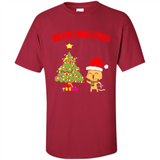Meow merry christmas- cat and pine merry christmas - Shirt