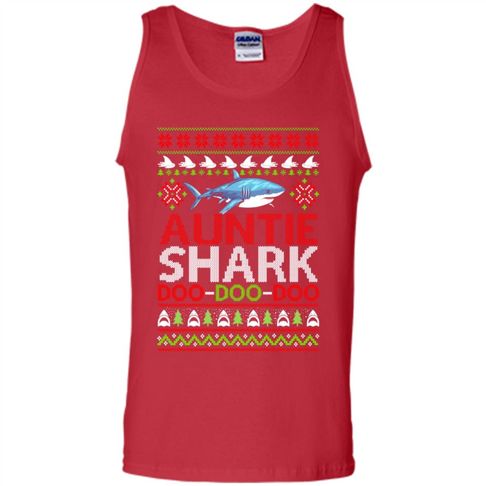 Auntie shark Doo Doo Doo Christmas - Tank Top