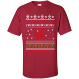 Dinosaur and Santa Ugly Christmas Sweater - Shirt