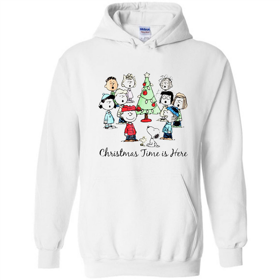 Snoopy Christmas Time Is Here Sporty T-Shirt - Hoodie