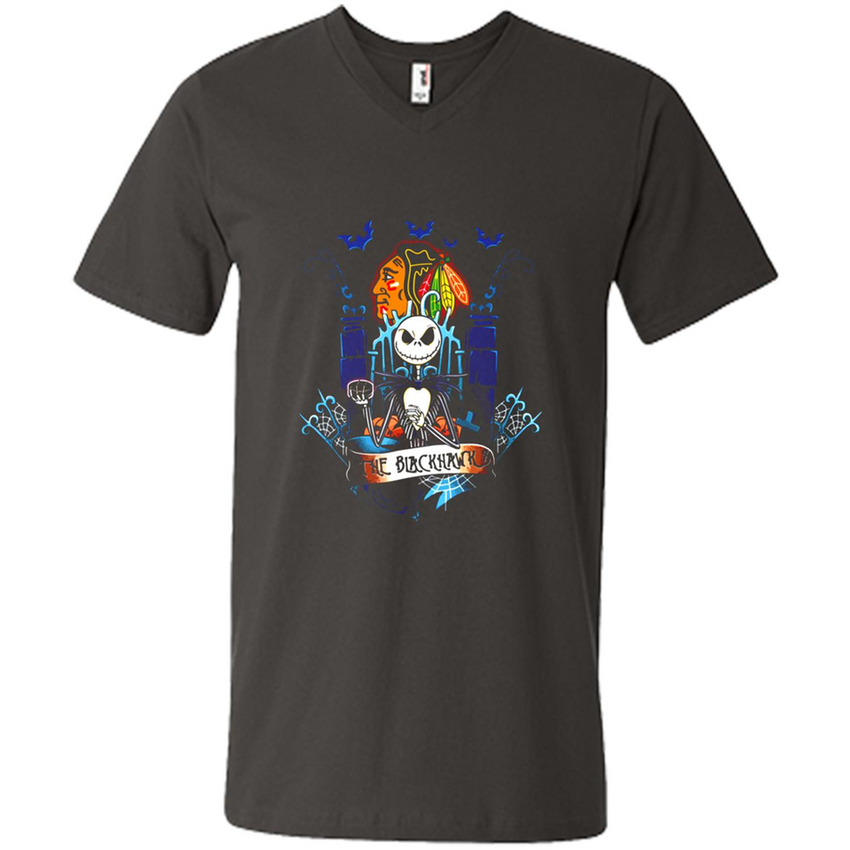 Chicago Blackhawks Halloween The Nightmare Before Christmas - Men's V-Neck