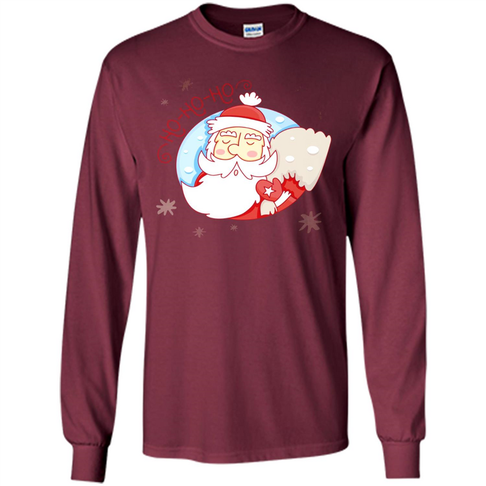 Cute Santa Claus Ho Ho Ho - Long Sleeve T-Shirt