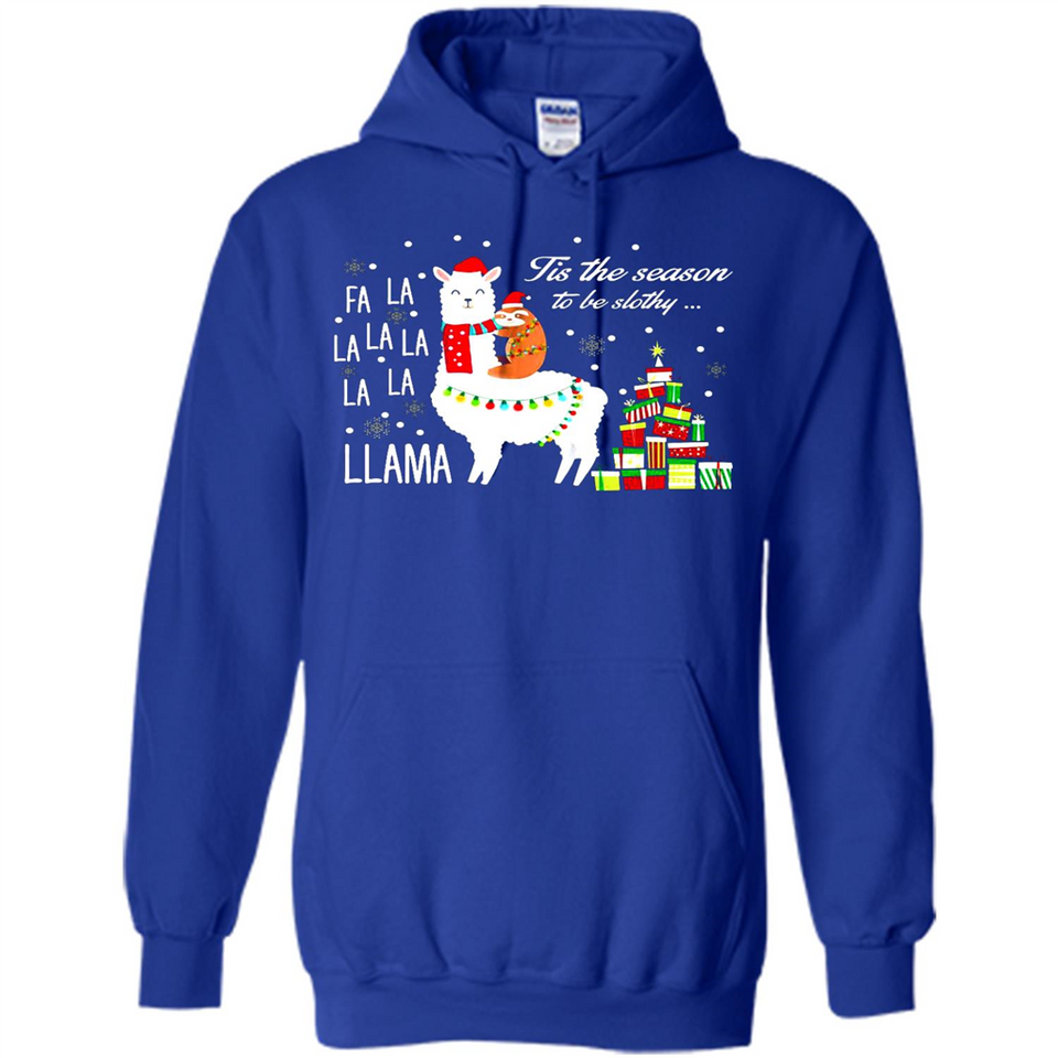 Llama Tis the season to be slothy Christmas sweatshirt PINGPONG - Hoodie