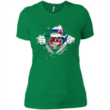 Cleveland Indians And Superman Fans - Ladies' Boyfriend T-Shirt