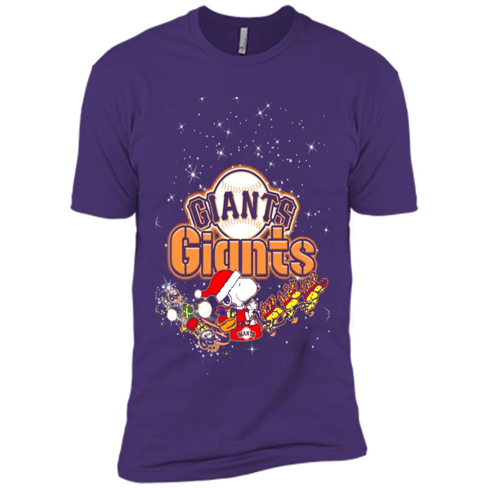 Snoopy Christmas San Francisco Giants - Premium Short Sleeve T-Shirt