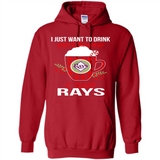 I Just Want To Drink Hot Chocolate & Watch Tampa Bay Rays Ugly Christmas Sweater PINGPONG