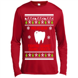 Molar bear fighting against enamel cruelty Christmas - Canvas Long Sleeve T-Shirt