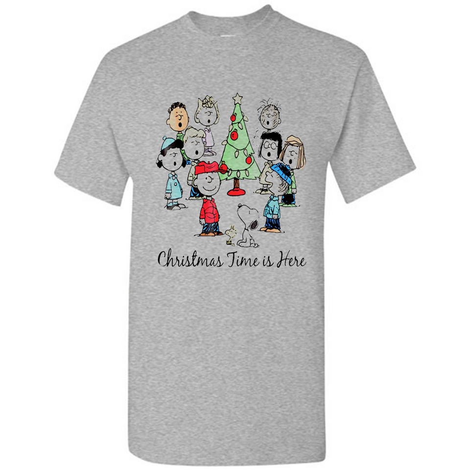 Snoopy Christmas Time Is Here Sporty T-Shirt - Shirt