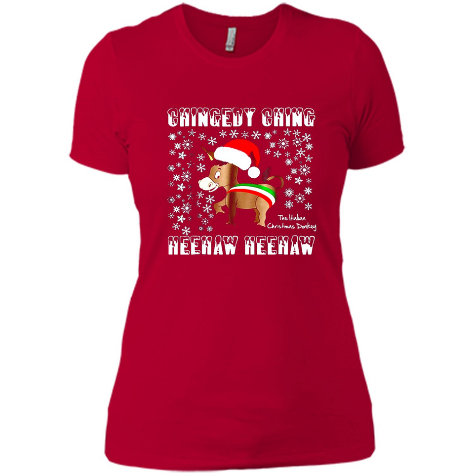 Amazing Dominick The Christmas Donkey-Italian Christmas Donkey - Ladies' Boyfriend T-Shirt