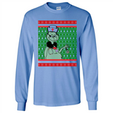 Grinch Nurse Ugly Christmas Sporty T-Shirt PINGPONG - Long Sleeve T-Shirt