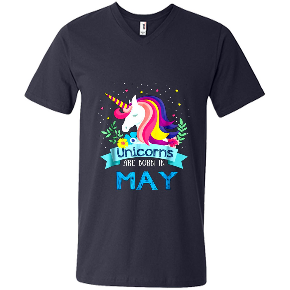 Unicorns are born in May Birthday Rainbow Gift Ladies Custom