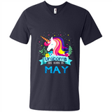 Unicorns are born in May Birthday Rainbow Gift Ladies Custom