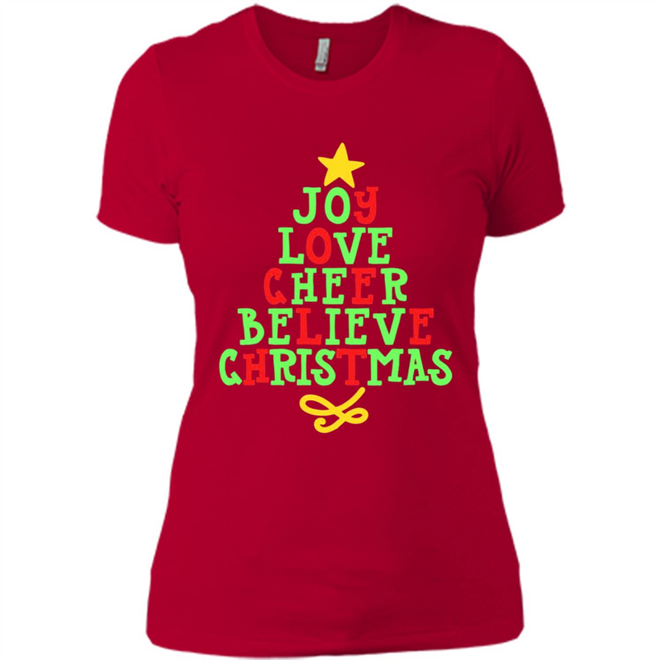 Joy Love Cheer Believe Christmas Tree