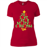 Joy Love Cheer Believe Christmas Tree