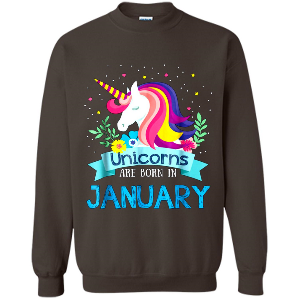 Unicorns are born in January Birthday Rainbow Gift Custom Ultra Cotton