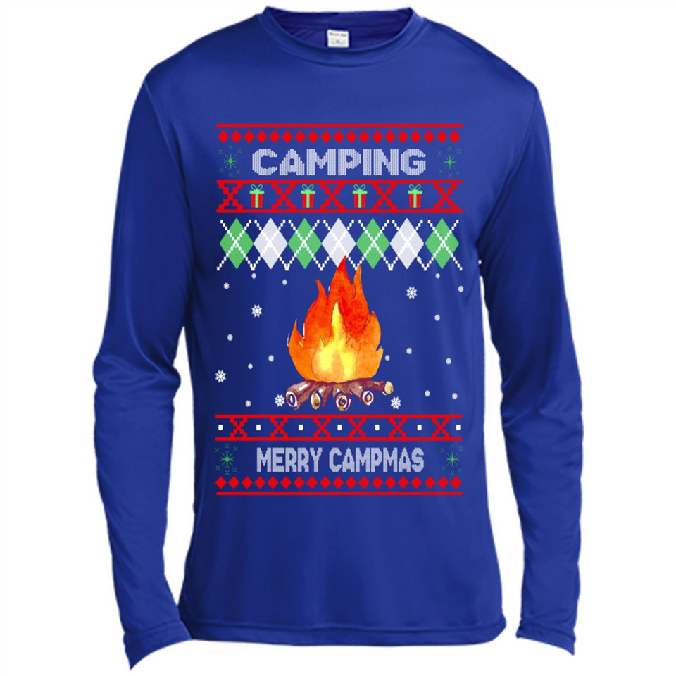 Merry Campmas Ugly Christmas - Canvas Long Sleeve T-Shirt