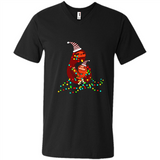 Christmas Lights Sloth Long Sleeve Santa Sloth - Men's V-Neck