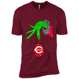 GRINCH HAND HOLDING CINCINNATI REDS GLITTER CHRISTMAS PINGPONG