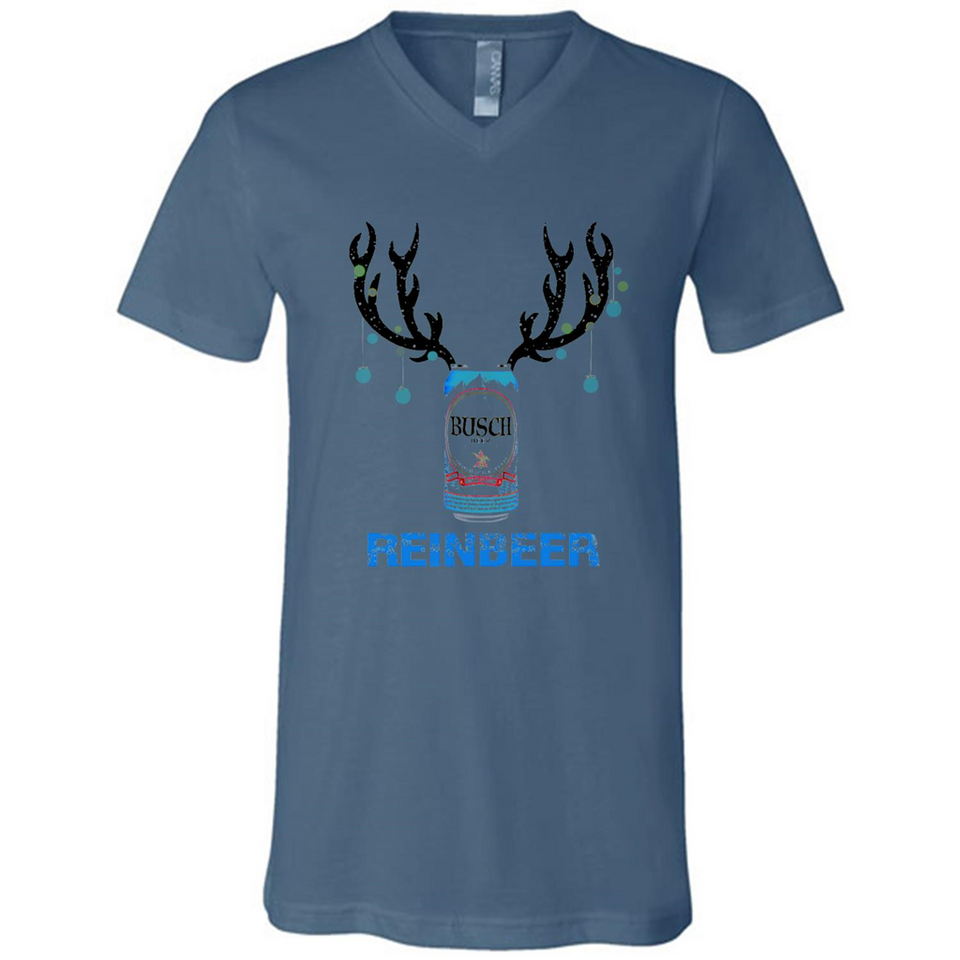 Busch Reinbeer Funny Beer Reindeer Christmas Sweatshirt - Canvas Unisex V-Neck