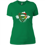 Chicago Blackhawks And Superman Fans - Ladies' Boyfriend T-Shirt